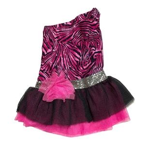 Pebbles Flintstones Bam Bam Halloween Hot Pink Black Ballerina Tutu Goth Vampire